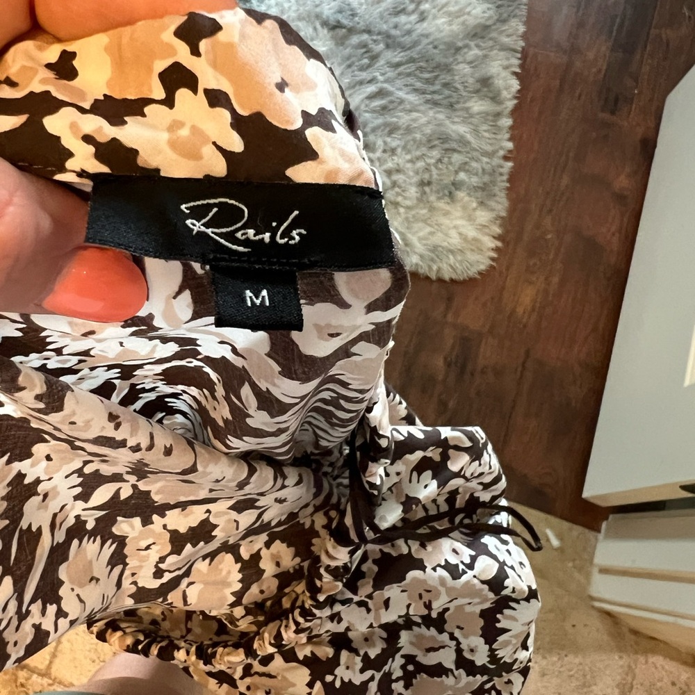 Rails Chocolate and Ivory Floral Dress